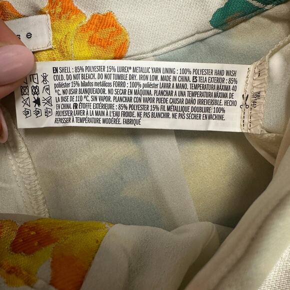 Revolve Endless Rose Brocade Shorts Womens XS Beige Floral Pleated Pin Up - Picture 8 of 10